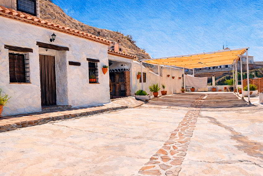 barrio de casas cueva Guadix, Castilléjar